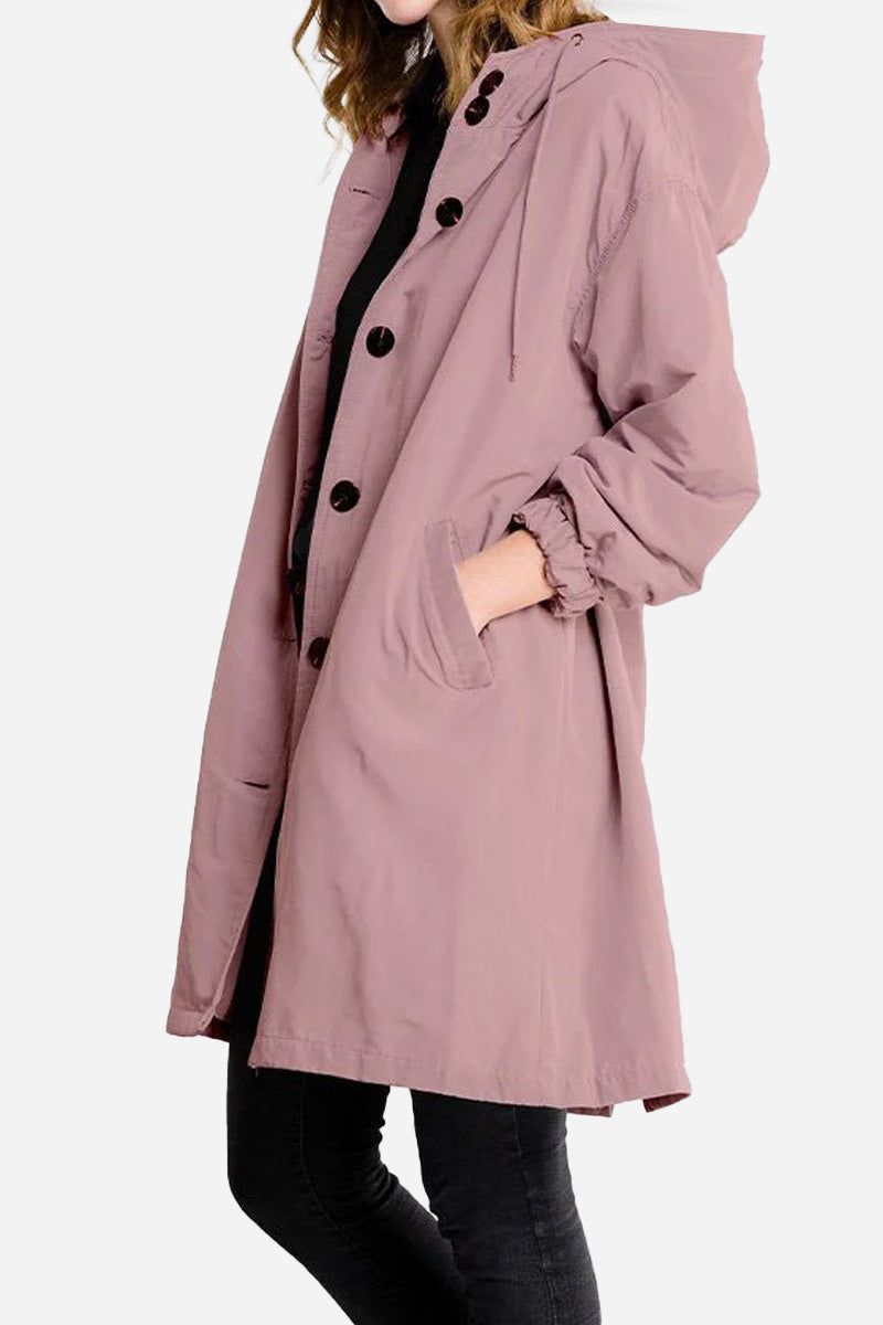 Water Resistant Oversized Hooded Windbreaker Rain Jacket Water Resistant Oversized Hooded Windbreaker Rain Jacket