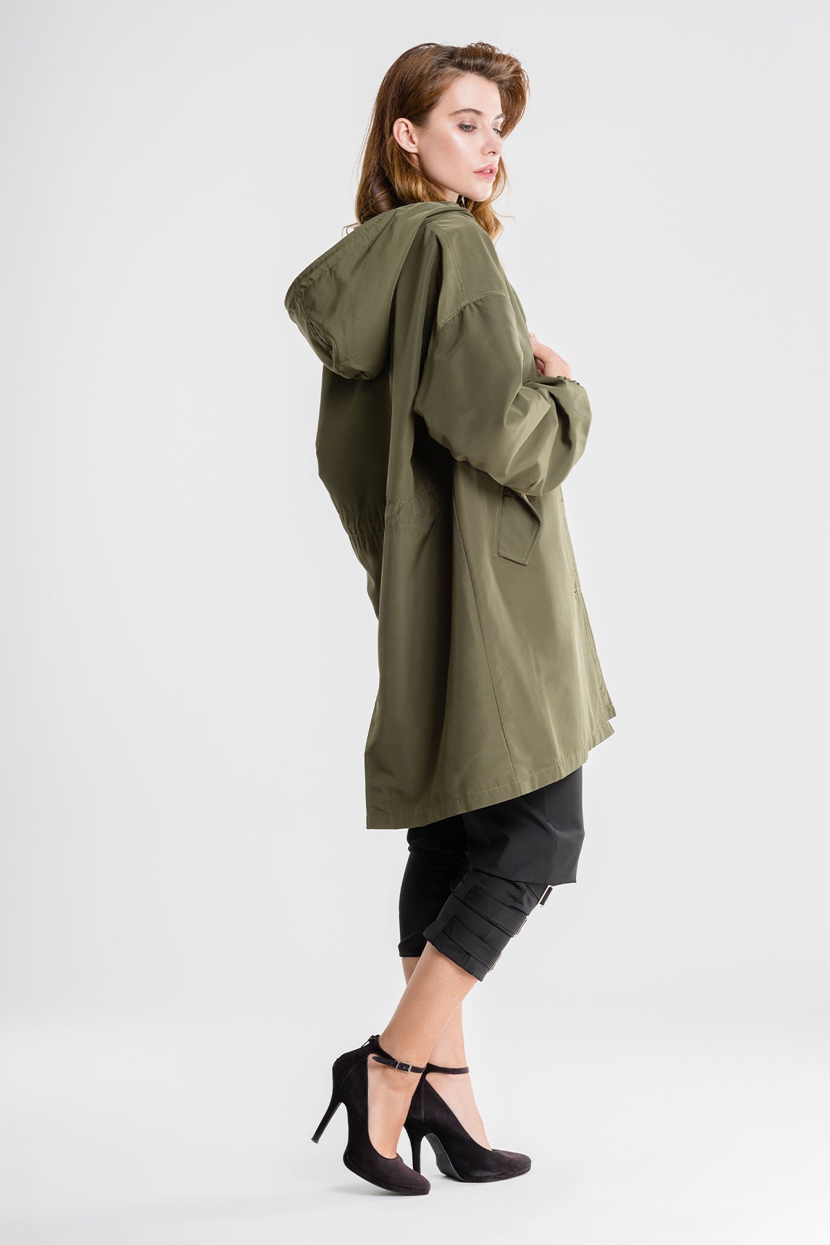 Water Resistant Oversized Hooded Windbreaker Rain Jacket Water Resistant Oversized Hooded Windbreaker Rain Jacket