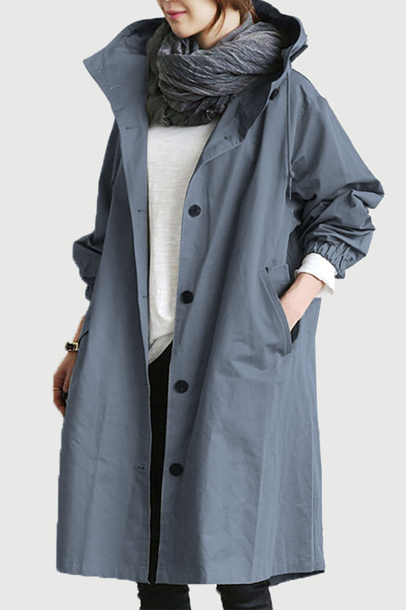 Water Resistant Oversized Hooded Windbreaker Rain Jacket Water Resistant Oversized Hooded Windbreaker Rain Jacket
