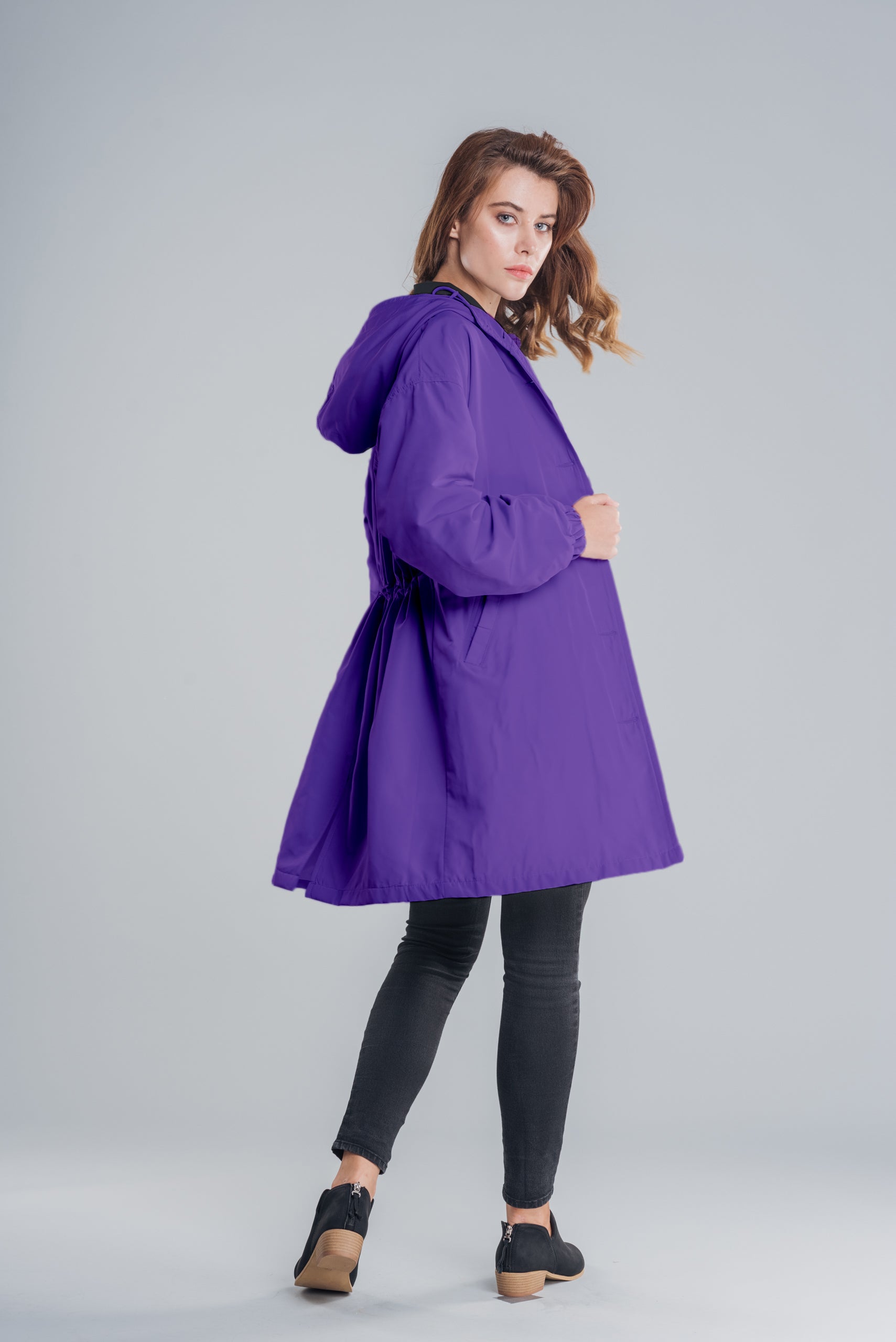 Water Resistant Oversized Hooded Windbreaker Rain Jacket Water Resistant Oversized Hooded Windbreaker Rain Jacket