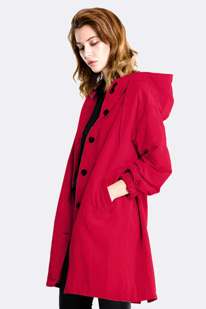 Water Resistant Oversized Hooded Windbreaker Rain Jacket Water Resistant Oversized Hooded Windbreaker Rain Jacket