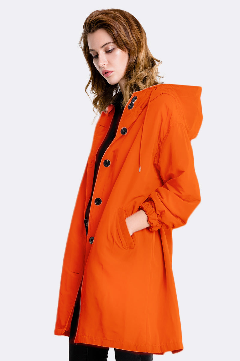 Water Resistant Oversized Hooded Windbreaker Rain Jacket Water Resistant Oversized Hooded Windbreaker Rain Jacket