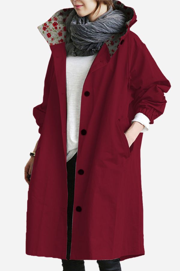 Water Resistant Oversized Hooded Windbreaker Rain Jacket Water Resistant Oversized Hooded Windbreaker Rain Jacket