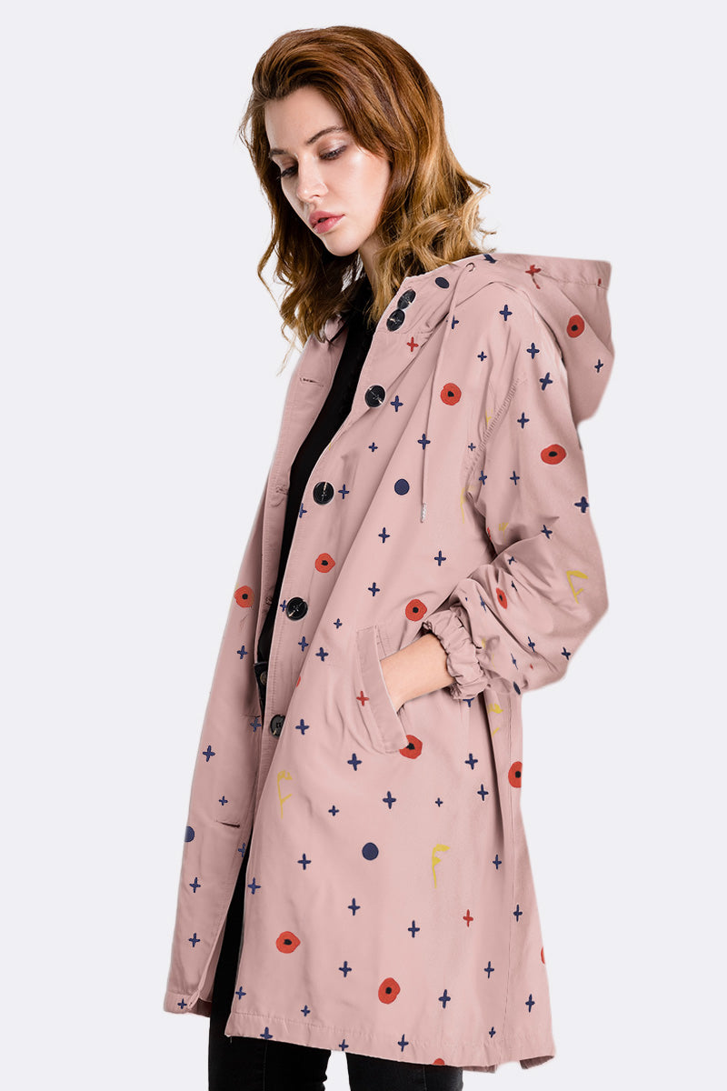 Water Resistant Oversized Hooded Windbreaker Rain Jacket Water Resistant Oversized Hooded Windbreaker Rain Jacket