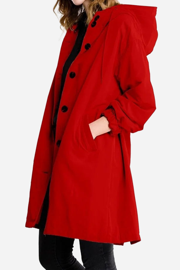 Water Resistant Oversized Hooded Windbreaker Rain Jacket Water Resistant Oversized Hooded Windbreaker Rain Jacket