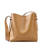 Genuine Leather Crossbody & Shoulder Oversized Bucket Bag