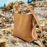 Genuine Leather Crossbody & Shoulder Oversized Bucket Bag