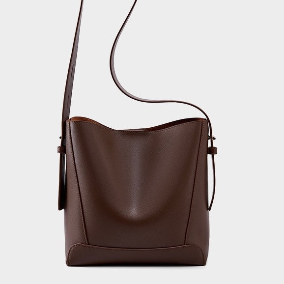 Genuine Leather Crossbody & Shoulder Oversized Bucket Bag Genuine Leather Crossbody & Shoulder Oversized Bucket Bag