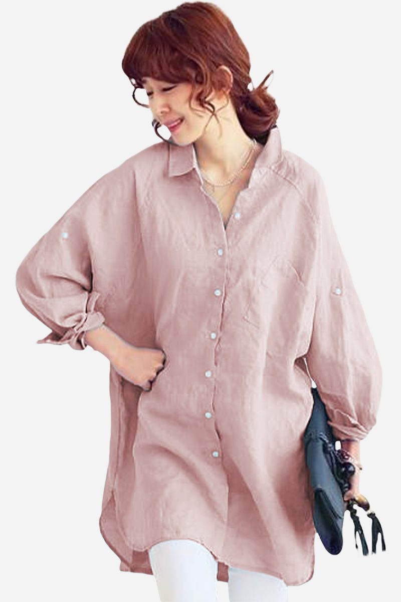 Oversized 100% Cotton Linen Shirt
