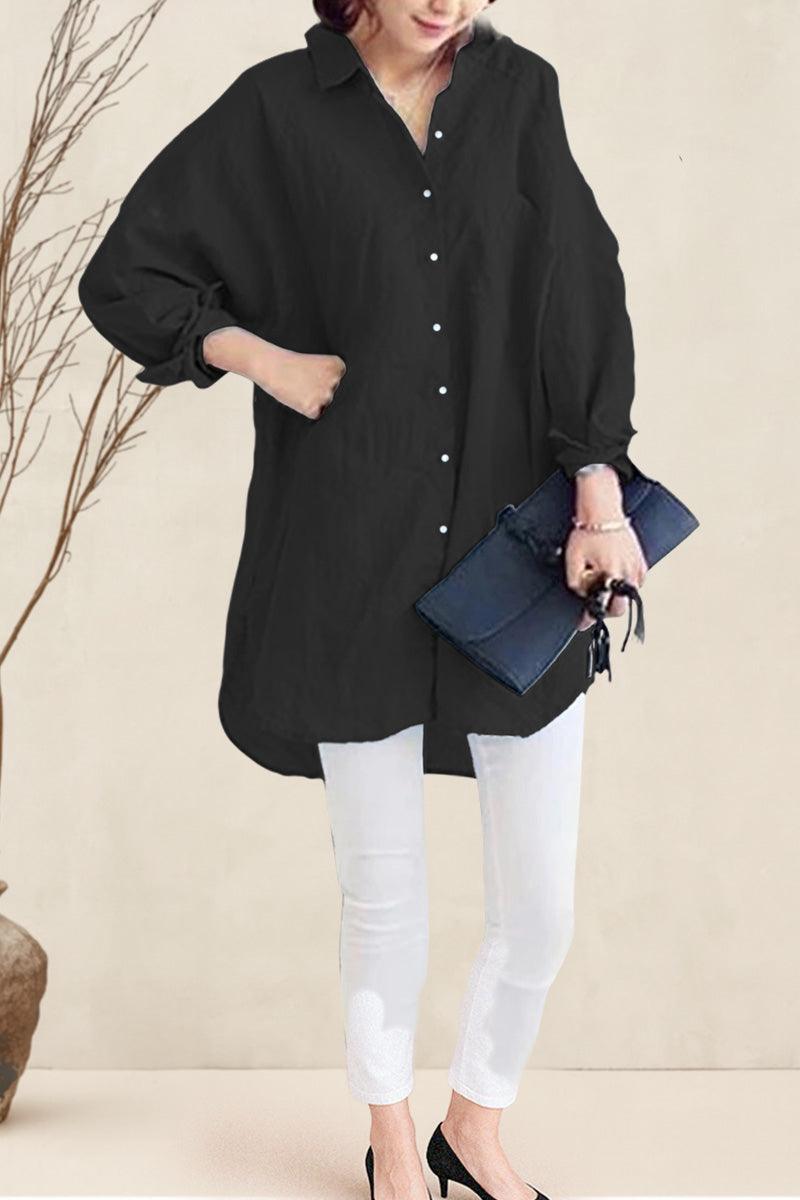 Oversized 100% Cotton Linen Shirt