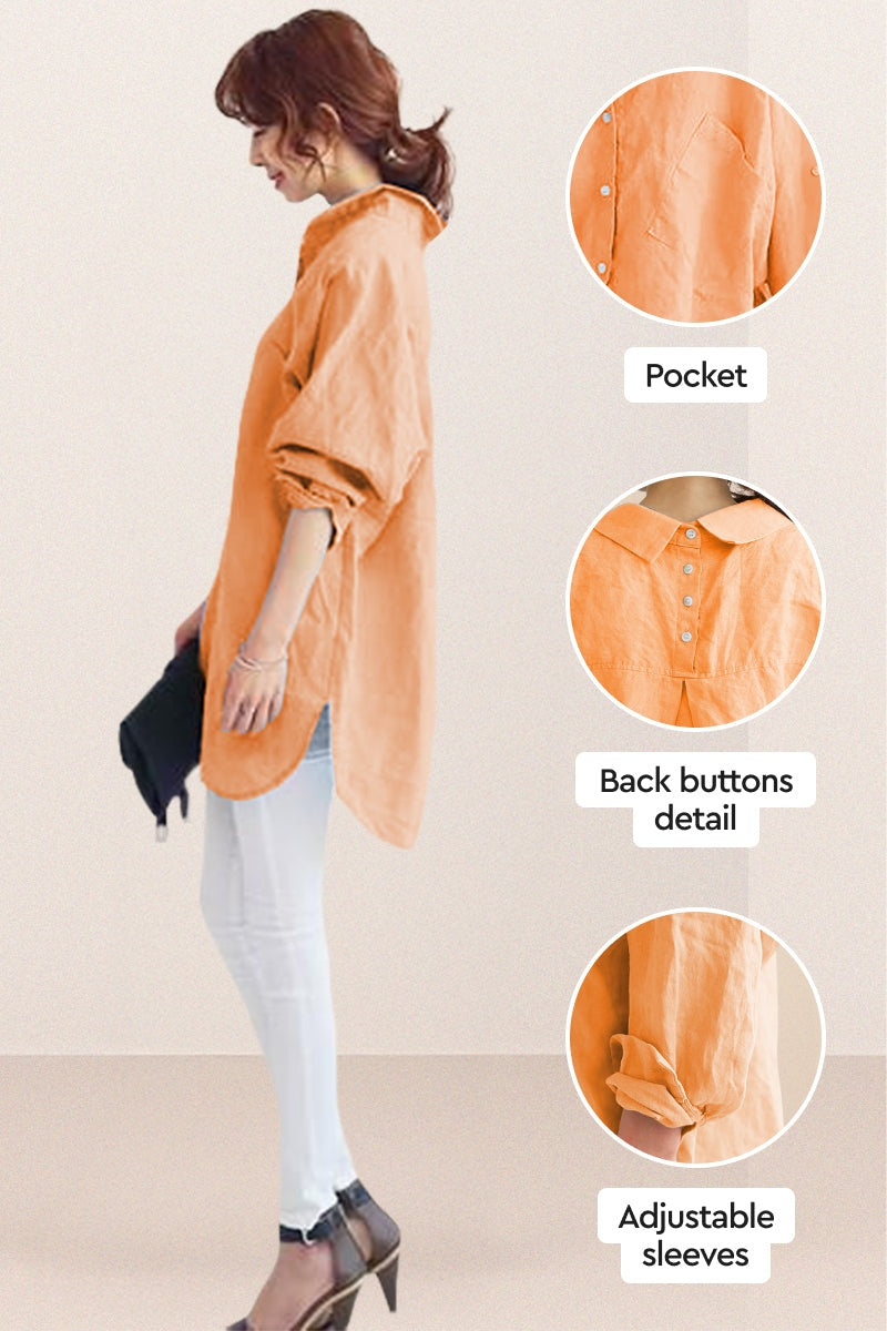 Oversized 100% Cotton Linen Shirt
