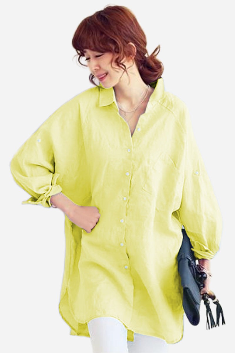 Oversized 100% Cotton Linen Shirt